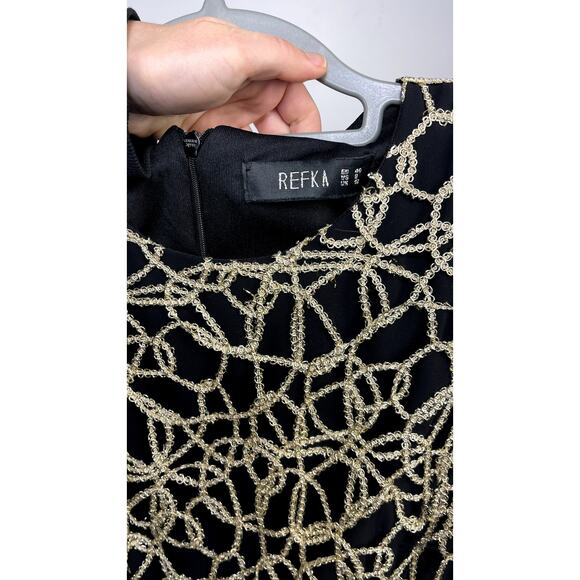 Women's Refka Gold and Black Long Sleeve Maxi Dress size 9 - Picture 6 of 6